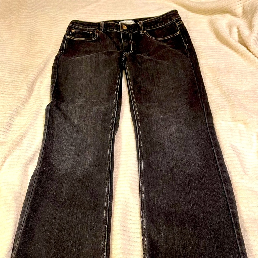 White House Black Market jeans. 6 regular, black wash bootcut